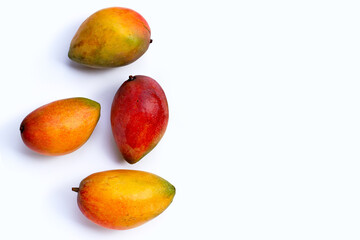 Tropical fruit, Mango  on white background.