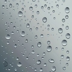 Water droplets on a gray surface