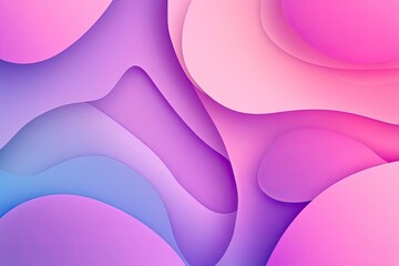 Abstract layered shapes in vibrant pastel colors