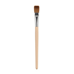 Wooden handle flat paintbrush
