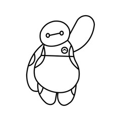Robot icon on white background
