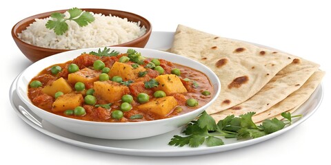 Aloo Matar with Roti 