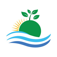 vector illustration of an apple with water drops