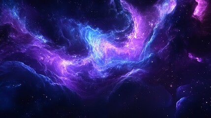 Cosmic nebula swirling, vibrant colors, deep space background