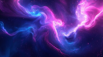 Cosmic nebula swirling, vibrant colors, deep space background