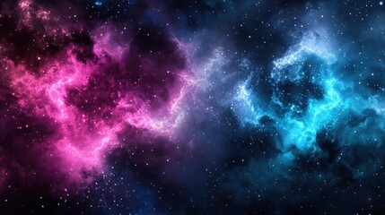 Naklejka premium Colorful celestial nebulae in deep space.