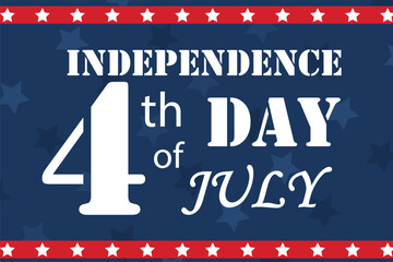 5th of July Background Design. Banner, Poster. Happy 4th of July 2025, United State of America independence day greeting design. Fourth of July typographic design.