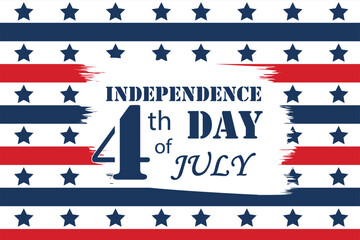 Happy Independence day 2025, 4th July national holiday. Festive greeting card vector illustration.