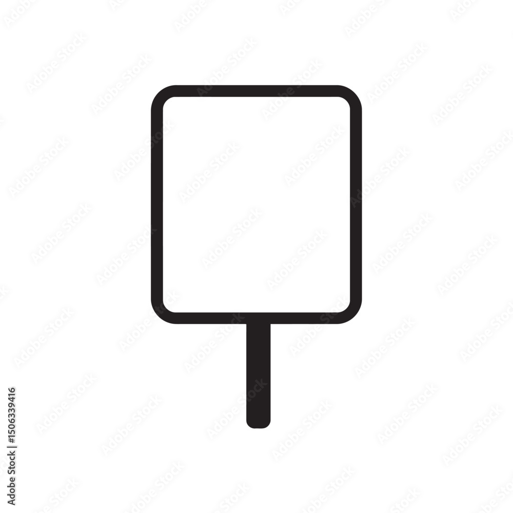 Poster simple black signboard with rounded corners offers a clean, minimalist design aesthetic with transpa