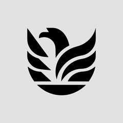 eagle icon silhouette logo design