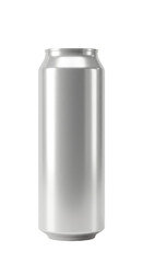 Isolated Silver Aluminum Can on Transparent Background Realistic Illustration
