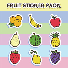 Fruit Vector Sticker Pack