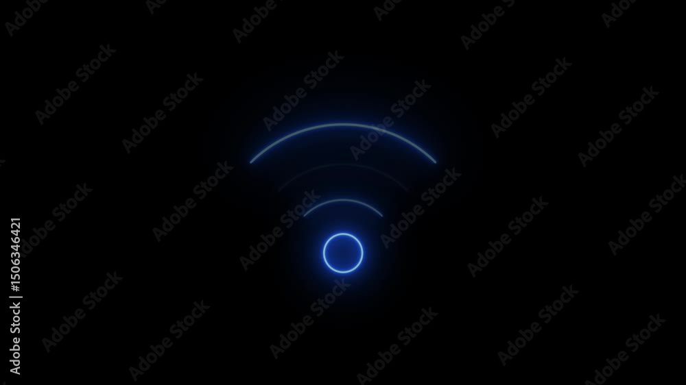 Aufkleber wifi wireless signal and wifi icon. wi-fi signal symbol. internet connection. remote control interne