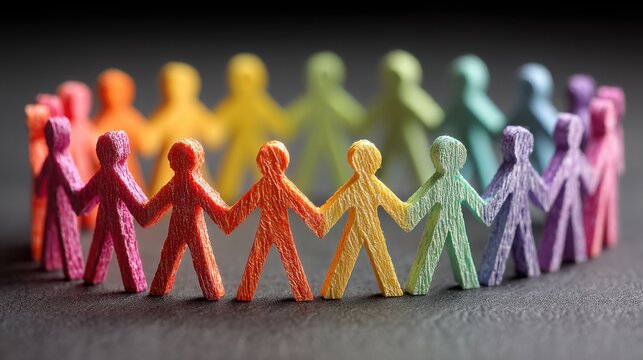 Diverse group of individuals collaborating on inclusive leadership charter document representing unity and empowerment