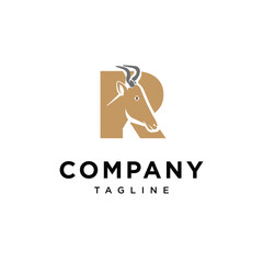 Letter R Kongoni Logo Icon Vector