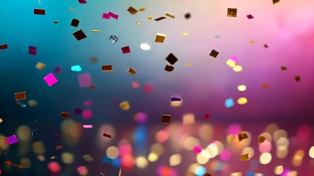 Vibrant Confetti Celebration close up view