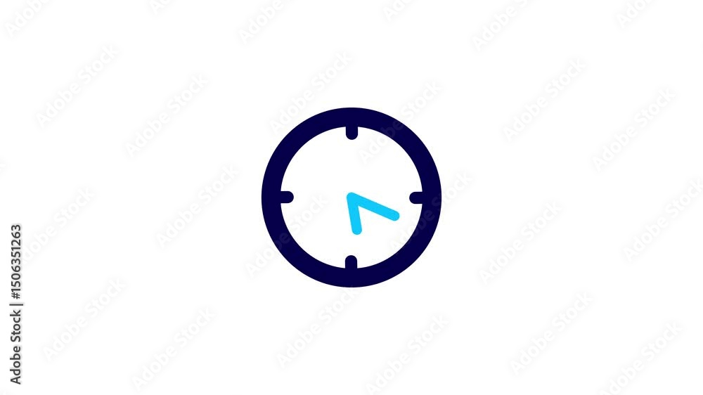 Poster clock icons in line style icon isolated on background. time icon. digital time line icon isolated an