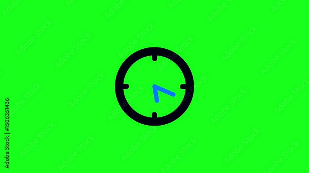 Poster clock icons in line style icon isolated on background. time icon. digital time line icon isolated an