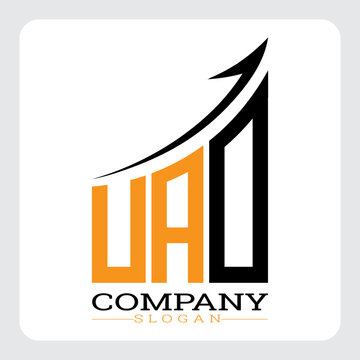 UAD Company Logo Design Growth vector, UAD Upward Arrow Business Success Logo vector, UAD Corporate Branding Logo , UAD logo design, UAD simple and modern logo, UAD business finance logo design, etc.