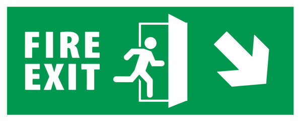Emergency Escape / Fire Exit Signs (Green)
