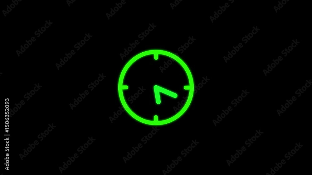 Poster clock icons in line style icon isolated on background. time icon. digital time line icon isolated an