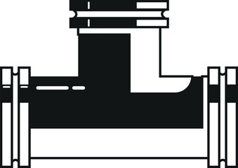 Obraz premium Sewer pipe connector vector illustration