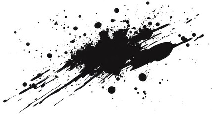 Naklejka premium Abstract ink splatter design.