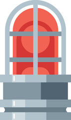 Red light flasher vector illustration