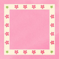 Flower pattern frame illustration painting background