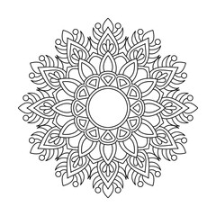 Celestial Labyrinth Circles Mandala Coloring Book Page