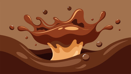 vector illustration of a chocolate splash