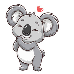 Fototapeta premium Hand drawn cute koala bear cartoon