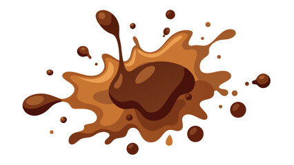 Coffee chocolate splash isolated on white background