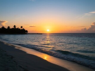 Sunset in Maldives