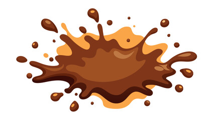 chocolate splash isolated on white background