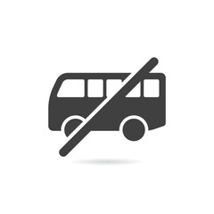 Vector Isolated No Bus Icon