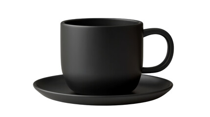 Black Cup Isolated on White Background