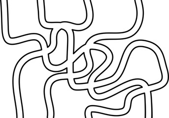 Maze game Illustration. Printable kids education worksheet