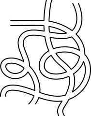 Maze game Illustration. Printable kids education worksheet