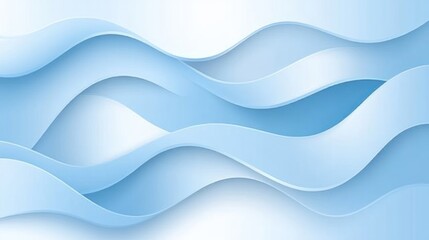 Obraz premium Light blue wavy layered design.