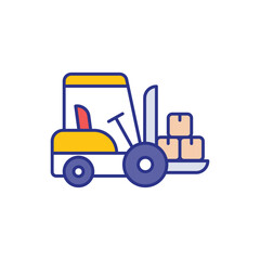 Forklift Icon vector stock illustration