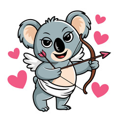 Hand drawn cute koala bear cartoon
