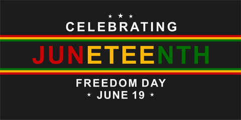 Fototapeta premium Juneteenth Emancipation Day. African American Independence Day