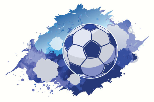 soccer ball in the form of a ball with background effect