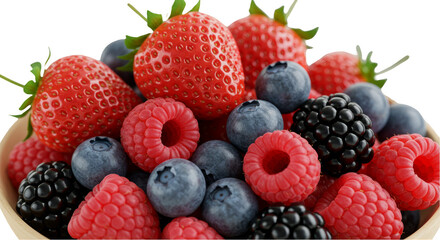 Obraz premium Assortment Of Fresh Berries Isolated On Transparent Background Photo