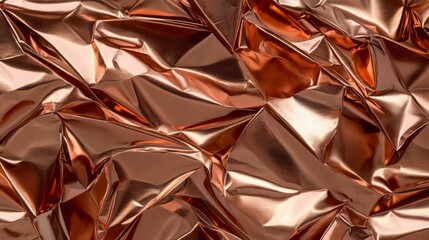 Crumpled Rose Gold Foil Texture