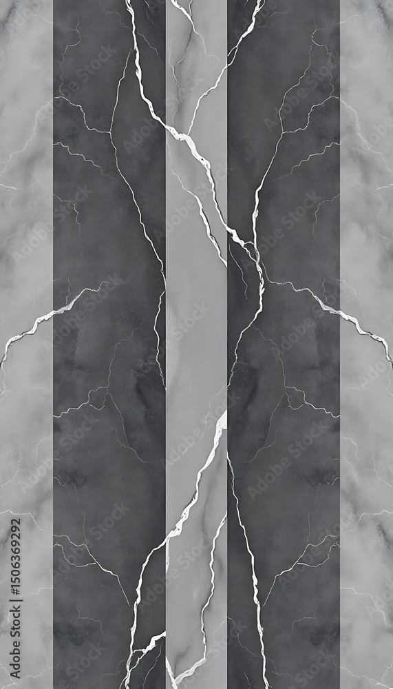 Poster elegant gray marble texture with vertical stripes high-resolution seamless pattern for design projec
