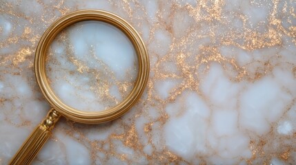 2026 Vision  Gold Magnifying Glass on Marble