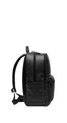 Naklejka premium Black Backpack Side View Isolated on Transparent Background Photo