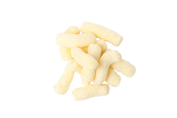 PNG, Many corn sticks, isolated on white background, top view